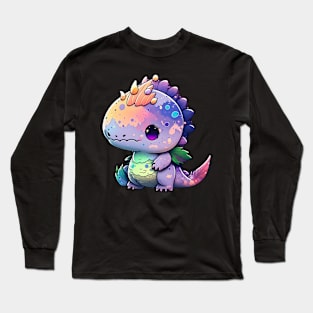 Cute Dino Sticker Long Sleeve T-Shirt